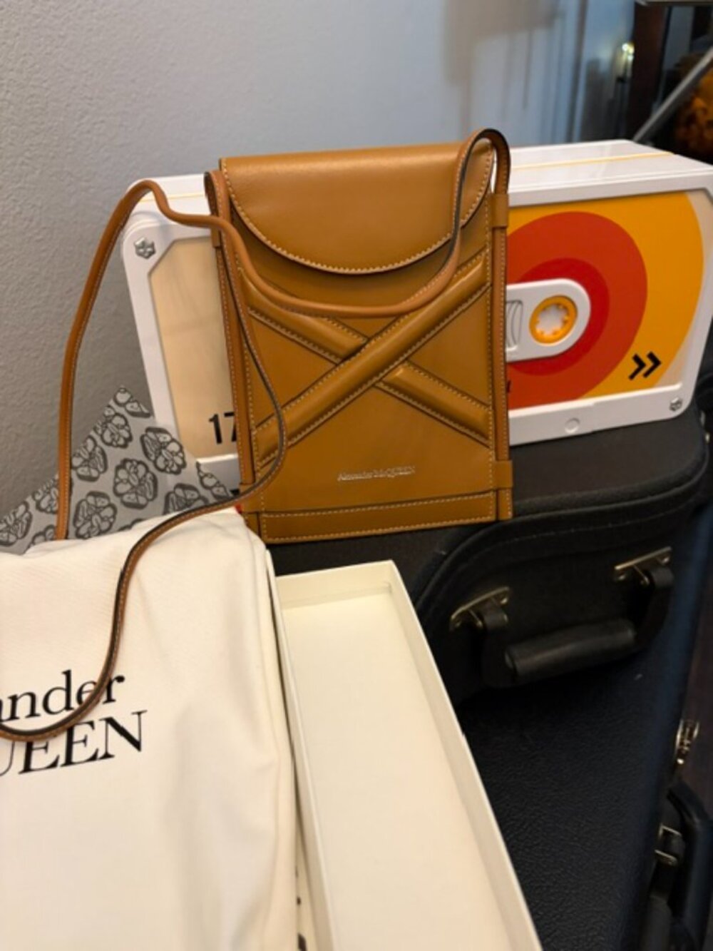 NWOT Giftable Alexander McQueen Micro Curve Crossbody Bag